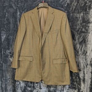 Ermenegildo Zegna Brown Wool Checkered Blazer 58R